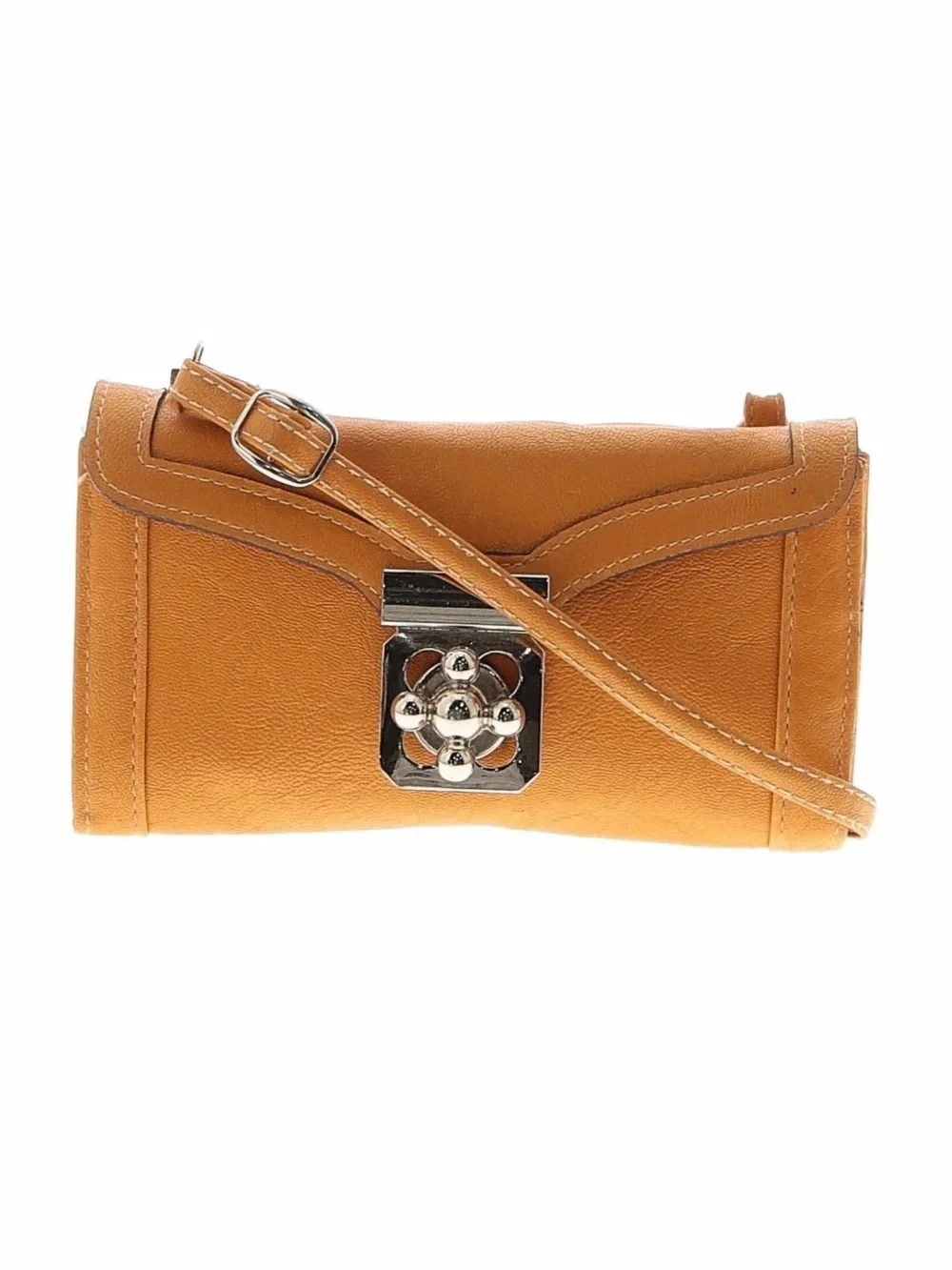 Tan/Orange Crossbody Leather Bag